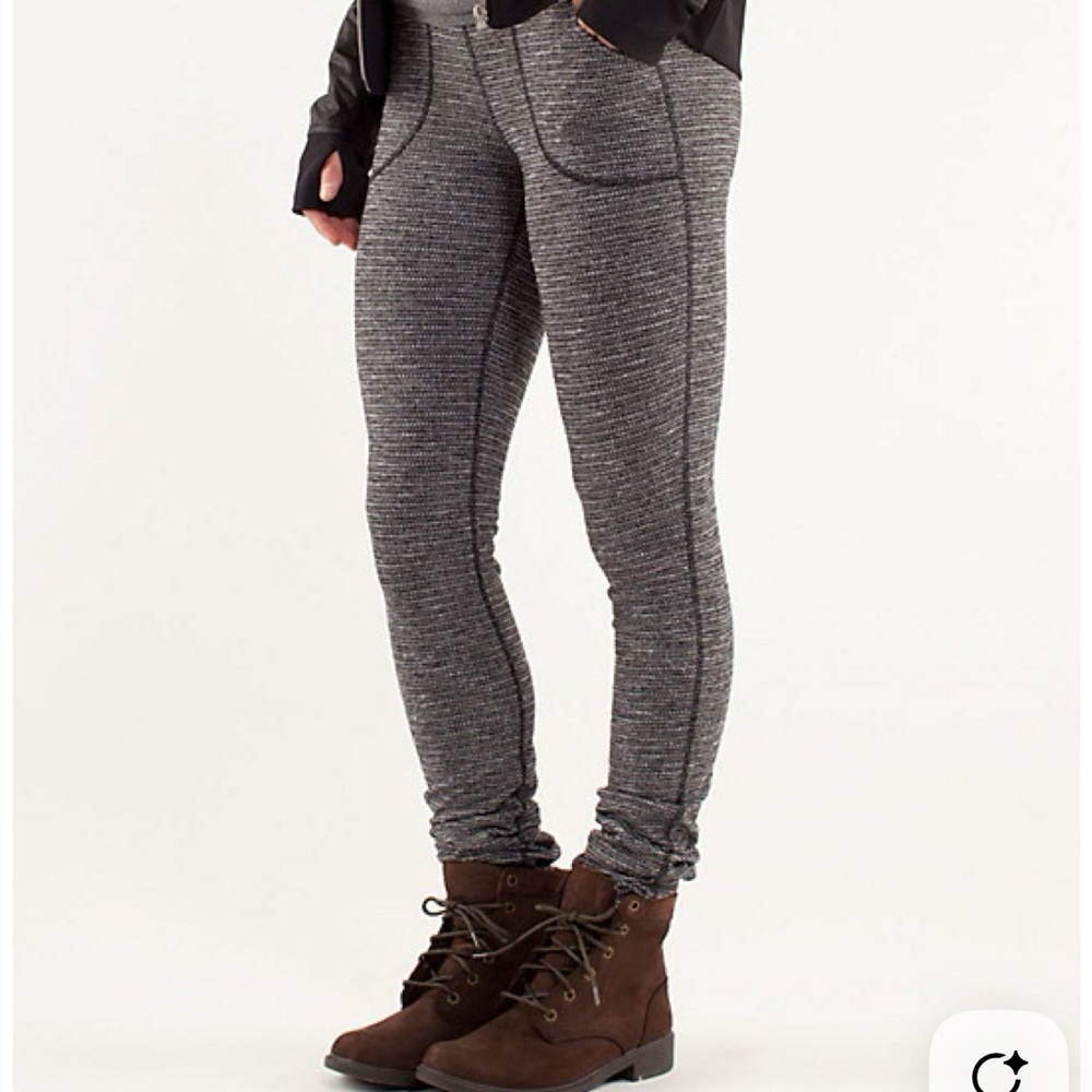 Lululemon Skinny Will Pants Grey Herringbone